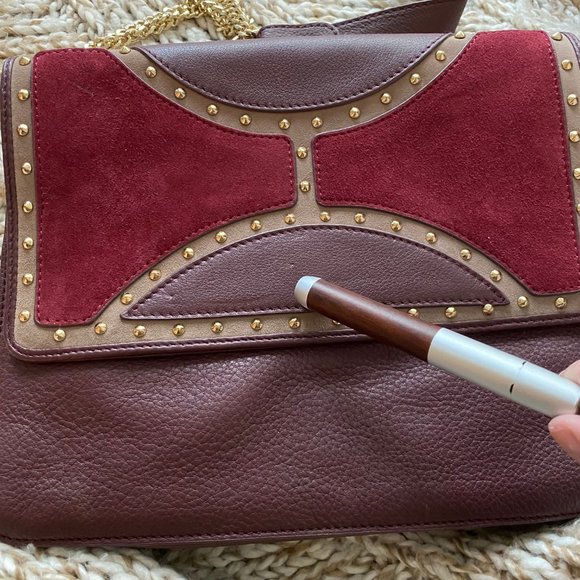 RARE Sam Edelman Maddy Leather Shoulder Bag, Wine - Picture 5 of 8